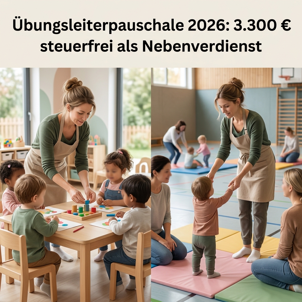 Illustration zu Übungsleiterpauschale 2026: 3.300 € steuerfrei als Nebenverdienst